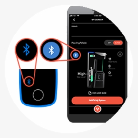 The Bluetooth Icon On The Model Eleven And Iphone Screen - Mobile Phone, HD Png Download, Transparent PNG