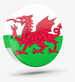 Glossy Round Icon 3d - Welsh Flag, HD Png Download, Transparent PNG