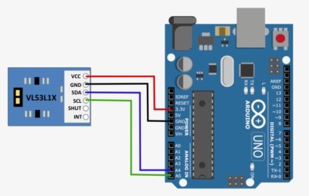 Vl53l1x Arduino Wiring - Arduino Pins, HD Png Download, Transparent PNG