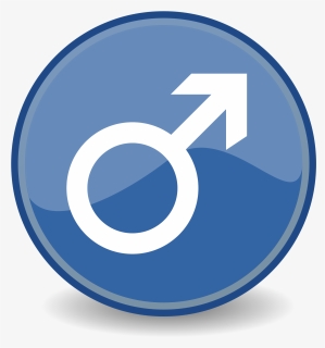 Male Icon Png - Male Symbol Png Blue, Transparent Png, Transparent PNG