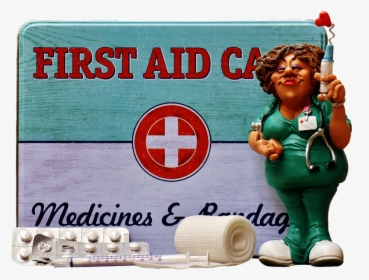 First Aid Care Medical Box With A Nurse - Background For First Aider Landscape, HD Png Download, Transparent PNG