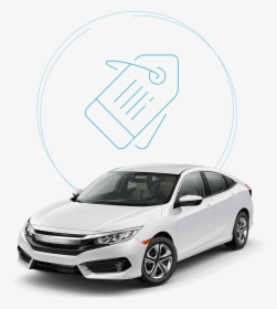 Transparent Car Window Png - Honda Civic 2019 White, Png Download, Transparent PNG