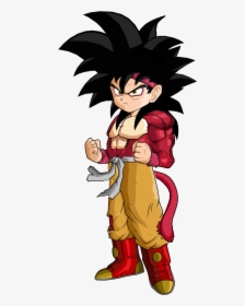 Drawing Dbz Transparent Png Clipart Free Download - Ssj4 Kid Goku, Png Download, Transparent PNG