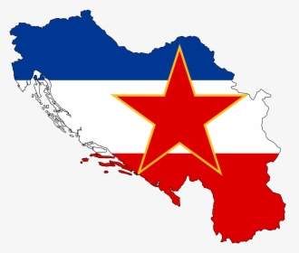 Yugoslavia Map With Flag, HD Png Download, Transparent PNG