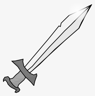 Sword In Gray Scale - Clip Art Sword, HD Png Download, Transparent PNG