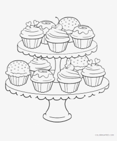 Adults Coloring Pictures Cupcake, HD Png Download, Transparent PNG