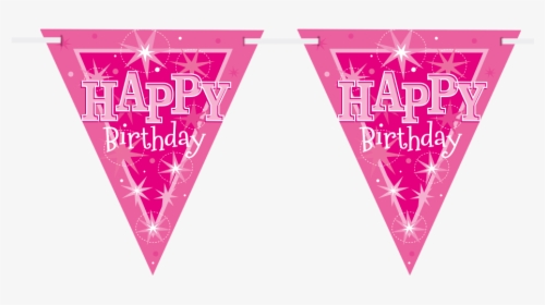 Pink Sparkle Bunting - Triangle, HD Png Download, Transparent PNG
