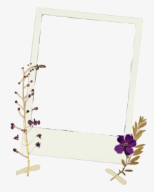 #frame #polaroid #picture #flowers #tape #vintage #cute - Floral Design, HD Png Download, Transparent PNG