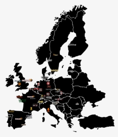 European Map Of Festivals In - Europe Map Clip Art, HD Png Download, Transparent PNG