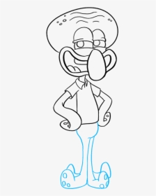 How To Draw Squidward From Spongebob Squarepants - Squidward Drawing Easy, HD Png Download, Transparent PNG