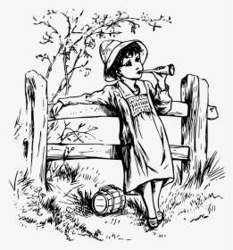 Girl In The Country - Clip Art, HD Png Download, Transparent PNG