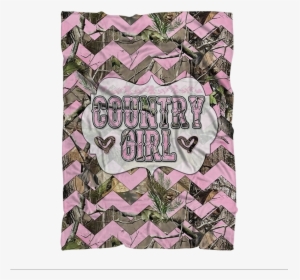 Country Girl ﻿premium Sublimation Adult Blanket - Pink Camouflage Wallpaper With A Deer, HD Png Download, Transparent PNG