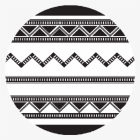 Black And White African Geometry Round Coaster   Class - Motif, HD Png Download, Transparent PNG