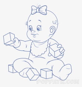 Draw A Baby Playing, HD Png Download, Transparent PNG