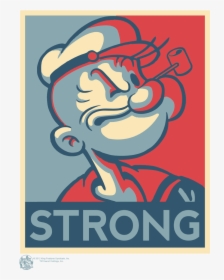 Popeye Strong Pullover Hoodie - T-shirt, HD Png Download, Transparent PNG