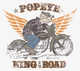 Popeye King Of The Road Men S Heather T-shirt   Class - Postage Stamp, HD Png Download, Transparent PNG