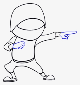How To Draw Cartoon Ninja - Easy Ninja Cartoon Drawing, HD Png Download, Transparent PNG