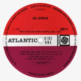 588171 Led Zeppelin - Led Zeppelin Vinyl Label, HD Png Download, Transparent PNG