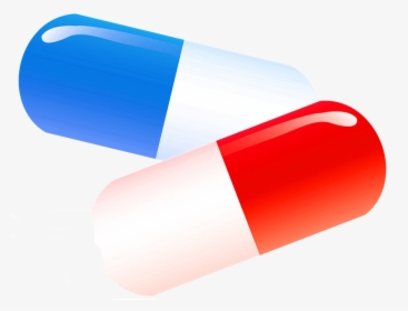 Vector Pills Red Pill - Red & Blue Capsule, HD Png Download, Transparent PNG