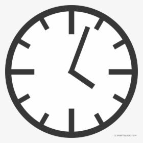 Graphic Library Black And White Clipart Clock - Black And White Clock Clipart, HD Png Download, Transparent PNG