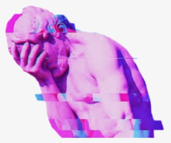 May Glitch Purple Effects Pretty Sad Arthoe Artisticexp - Aesthetic Statue Tumblr Png, Transparent Png, Transparent PNG