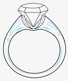 How To Draw Diamond Ring - Ring Drawings, HD Png Download, Transparent PNG
