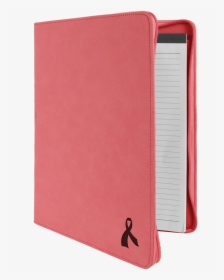 Pink Leatherette Portfolio W/ Zipper With Custom Laser - Wallet, HD Png Download, Transparent PNG