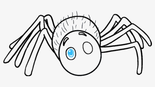Match Drawing Easy - Draw A Cartoon Spider, HD Png Download, Transparent PNG