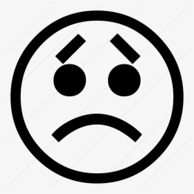Facebook Logo Png Transparent - Face Emoticon Disappointed, Png Download, Transparent PNG