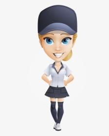 Pretty Delivery Girl Cartoon Vector Character Aka Cammy - Graphicmama Girl, HD Png Download, Transparent PNG