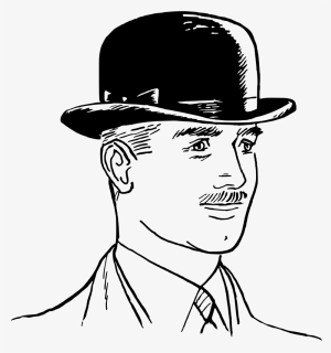 Art,monochrome Photography,facial Hair - Cap With Man Lineart, HD Png Download, Transparent PNG