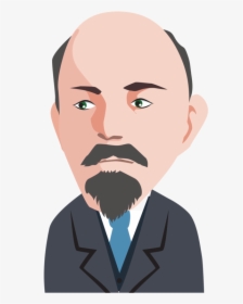 Hairstyle,art,facial Hair - Cartoon Vladimir Lenin Drawing, HD Png Download, Transparent PNG