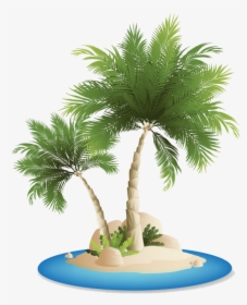 Island Palm Tree Clip Art, HD Png Download, Transparent PNG