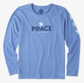 Women S Peace Dove Long Sleeve Crusher Tee - Long-sleeved T-shirt, HD Png Download, Transparent PNG