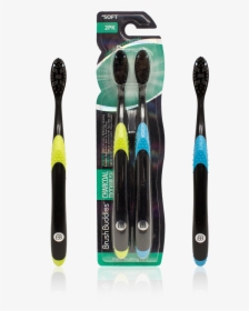 Brush Buddies Charcoal Toothbrush 2pk, HD Png Download, Transparent PNG