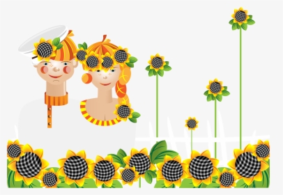 Common Sunflower Silhouette Illustration - Illustration, HD Png Download, Transparent PNG