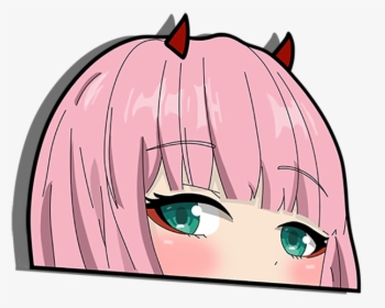 Image Of Zero Two Peeker - Cartoon, HD Png Download, Transparent PNG