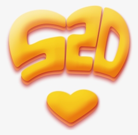 Yellow Heart Shaped 520 Word Art - Heart, HD Png Download, Transparent PNG