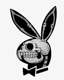 #playboy #skeleton #playboyskeleton #playboybunny #bunny - Playboy Bunny Chicano Tattoo, HD Png Download, Transparent PNG