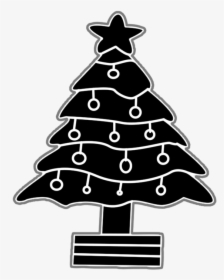 Christmas Tree Silhouette - Christmas Tree, HD Png Download, Transparent PNG