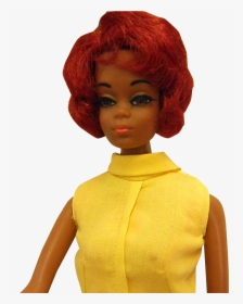1968 Barbie Doll Friend Twist And Turn Christie - Black Barbie Doll Red Hair, HD Png Download, Transparent PNG