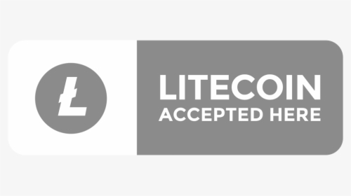 Litecoin Accepted Here Button Transparent - Sign, HD Png Download, Transparent PNG