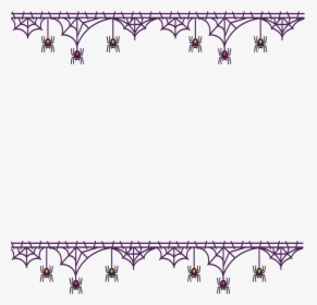 #mq #purple #border #borders #spiders #halloween - Spiders Border, HD Png Download, Transparent PNG