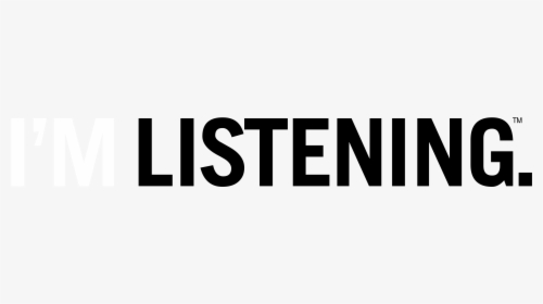 I M Listening Logo Black And White - I'm Listening, HD Png Download, Transparent PNG