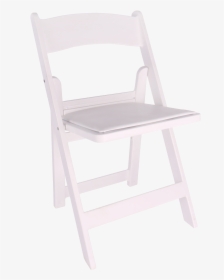 Chair, White Resin Folding Chair With Padded Seat - White Resin Folding With White Padded Seat, HD Png Download, Transparent PNG