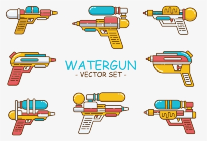 Watergun Icons Vector, HD Png Download, Transparent PNG