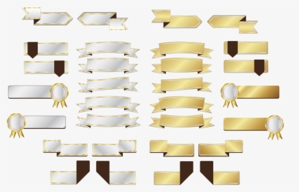 Ribbon Clip Art Gold - Free Vector White Golden Ribbon, HD Png Download, Transparent PNG