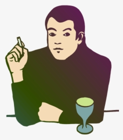 Men Smoking And Drink Alcohol Animation , Png Download - Men Smoking And Drink Alcohol Animation, Transparent Png, Transparent PNG