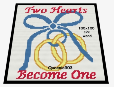 Two Hearts Rings Tied C2c - Creative Arts, HD Png Download, Transparent PNG