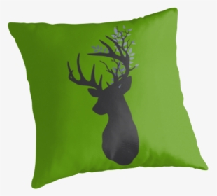 Stag Silhouette Png - Cushion, Transparent Png, Transparent PNG